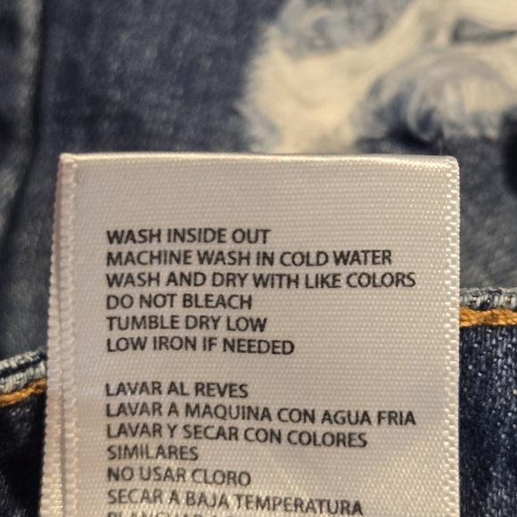 Pink Lily Nature 3" No More Wishing Distressed Denim Jean Shorts Size Medium - Picture 12 of 13